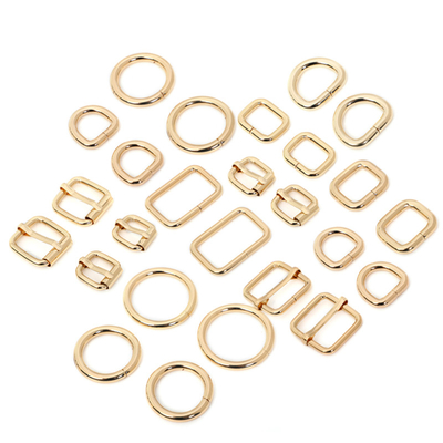 Golden Multipurpose Handbag Rings Hardware D Ring Fadeless Stainless Steel ODM